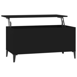 Berkfield Home Coffee Table Black 90x44.5x45 cm Engineered Wood - thumbnail 2