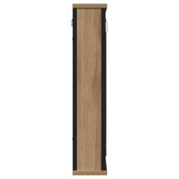 Berkfield Home Sturdy Bathroom Mirror Cabinet Artisan Oak 42x12x60 cm Engineered Wood in Brown - Size: 42 x 12 x 60 cm - thumbnail 5