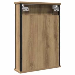 Berkfield Home Sturdy Bathroom Mirror Cabinet Artisan Oak 42x12x60 cm Engineered Wood in Brown - Size: 42 x 12 x 60 cm - thumbnail 6