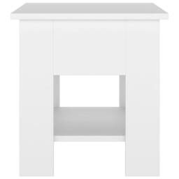 Berkfield Home Modern Coffee Table White 40x40x42 cm Engineered Wood - Size: 40 x 40 x 42 cm - thumbnail 5