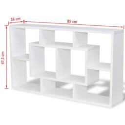 Berkfield Home Floating Wall Display Shelf 8 Compartments White - thumbnail 6