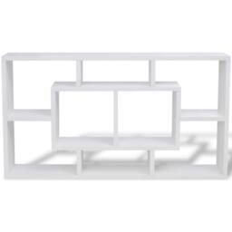 Berkfield Home Floating Wall Display Shelf 8 Compartments White - thumbnail 4