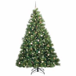 Berkfield Home Artificial Christmas Tree with 300 LEDs Green 240 cm PE & PVC - thumbnail 3