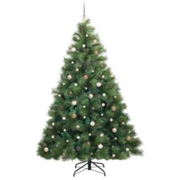 Berkfield Home Artificial Christmas Tree with 300 LEDs Green 240 cm PE & PVC - thumbnail 4