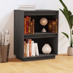 Berkfield Home Console Cabinet Grey 60x34x75 cm Solid Wood Pine - Size: 60 x 34 x 75 cm