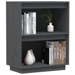 Berkfield Home Console Cabinet Grey 60x34x75 cm Solid Wood Pine - Size: 60 x 34 x 75 cm - thumbnail 4