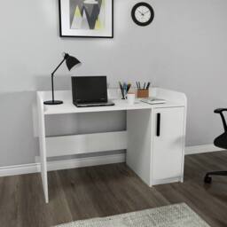 Destina Home Luses Computer Desk with Cabinet in White - Size: 1 Pack - thumbnail 2