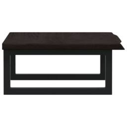 Berkfield Home Elegant Basin Shelf Wall Mounted Steel & Solid Wood Oak in Brown - thumbnail 5
