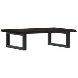 Berkfield Home Elegant Basin Shelf Wall Mounted Steel & Solid Wood Oak in Brown - thumbnail 3