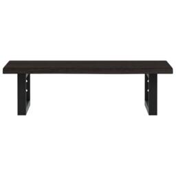 Berkfield Home Elegant Basin Shelf Wall Mounted Steel & Solid Wood Oak in Brown - thumbnail 4