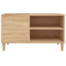 Berkfield Home Record Cabinet Sonoma Oak 84.5x38x48 cm Engineered Wood in Light Tan - thumbnail 5