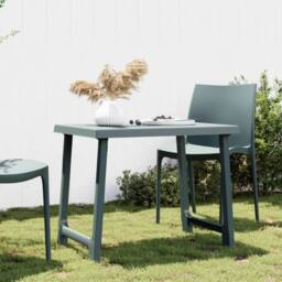 Berkfield Home Camping Table Green 79x56x64 cm PP Wooden Look - Size: 79 x 56 x 64 cm - thumbnail 2