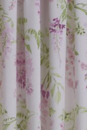 Dreams & Drapes 'Wisteria' Pair of Pencil Pleat Curtains With Tie-Backs in Pink - Size: 168 cm width x 183 cm drop - thumbnail 4