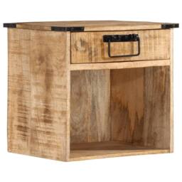 Berkfield Home Bedside Cabinet 40x30x37 cm Solid Wood Mango in Brown - Size: 40 x 30 x 37 cm - thumbnail 2