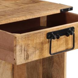 Berkfield Home Bedside Cabinet 40x30x37 cm Solid Wood Mango in Brown - Size: 40 x 30 x 37 cm - thumbnail 8