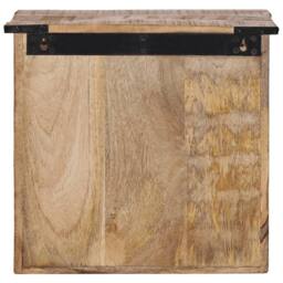 Berkfield Home Bedside Cabinet 40x30x37 cm Solid Wood Mango in Brown - Size: 40 x 30 x 37 cm - thumbnail 6