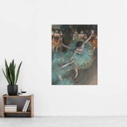 "Artery8 Swaying Ballet Dancer in Green Degas Vintage Wall Art Print Poster - Size: W18"" x H24""" - thumbnail 4