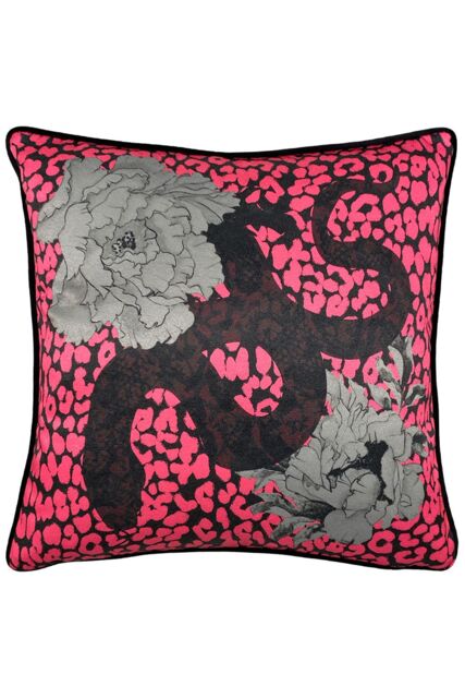 Furn Serpentine Animal Print Cushion in Pink - Size: 43 cm x 43 cm - image 1