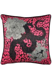Furn Serpentine Animal Print Cushion in Pink - Size: 43 cm x 43 cm - thumbnail 1