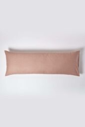 Homescapes Egyptian Cotton Ultrasoft Body Pillowcase 330 TC in Taupe - thumbnail 1