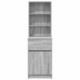 Berkfield Home Bedside Cabinet Grey Sonoma 39x35x125 cm Engineered Wood - Size: 39 x 35 x 125 cm - thumbnail 6