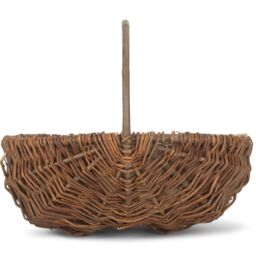 Red Hamper Wicker Oval Unpeeled Willow Garden Trug in Brown - Size: Medium - thumbnail 3