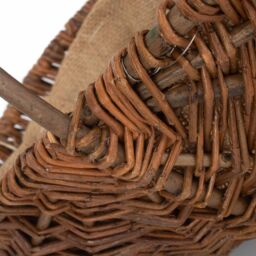 Red Hamper Wicker Oval Unpeeled Willow Garden Trug in Brown - Size: Medium - thumbnail 4
