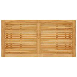 Berkfield Home Garden Dining Table 140x70x73.5 cm Solid Acacia Wood in Brown - thumbnail 4