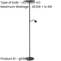 Loops Stylish Black LED Floor Lamp for Indoor Use - Elegant Lighting - thumbnail 2