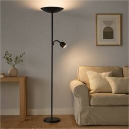 Loops Stylish Black LED Floor Lamp for Indoor Use - Elegant Lighting - thumbnail 3
