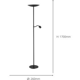 Loops Stylish Black LED Floor Lamp for Indoor Use - Elegant Lighting - thumbnail 4