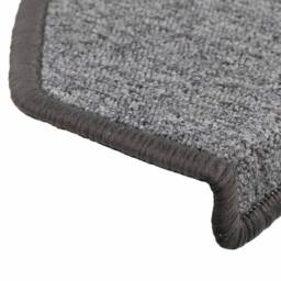 Berkfield Home Carpet Stair Treads 15 pcs Dark Grey 65x24x4 cm - Size: Medium - thumbnail 7