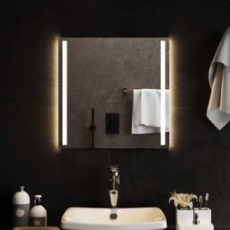 Berkfield Home LED Bathroom Mirror 50x50 cm in Clear - thumbnail 2