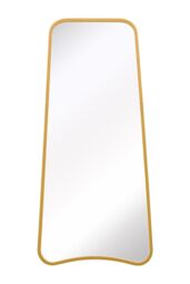 MirrorOutlet Gold Metal Trapezoid Shape Framed Garden Wall Mirror (122CM X 58CM) - Size: 1 Pack - thumbnail 5