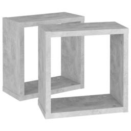 Berkfield Home Wall Cube Shelves 2 pcs Concrete Grey 30x15x30 cm - Size: 30 x 15 x 30 cm - thumbnail 6