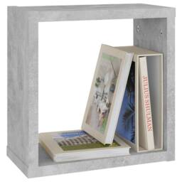 Berkfield Home Wall Cube Shelves 2 pcs Concrete Grey 30x15x30 cm - Size: 30 x 15 x 30 cm - thumbnail 4