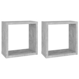 Berkfield Home Wall Cube Shelves 2 pcs Concrete Grey 30x15x30 cm - Size: 30 x 15 x 30 cm - thumbnail 2