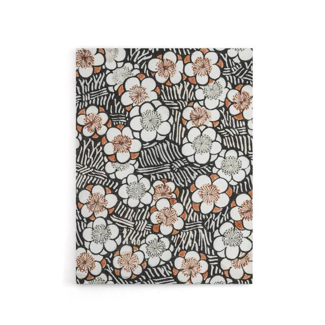 "Artery8 Flowerbed Floral Pattern Canvas Wall Art Print Shin Bijutsukai in Black - Size: W18"" x H24""" - image 1