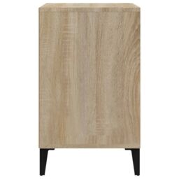 Berkfield Home Shoe Cabinet Sonoma Oak 102x36x60 cm Engineered Wood in Beige - Size: 102 x 36 x 60 cm - thumbnail 4