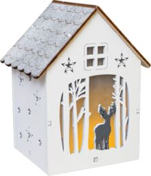 Netagon Battery Powered Wooden Light Up Festive Scene in White - thumbnail 7
