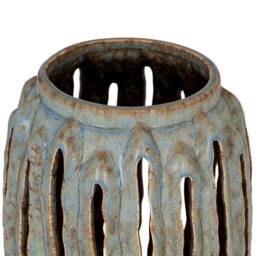 Lemon Pavilion Furniture and Decor Capella Tall Lantern Candle Holder - Ceramic - L20 x W20 x H32 cm Grey - thumbnail 2