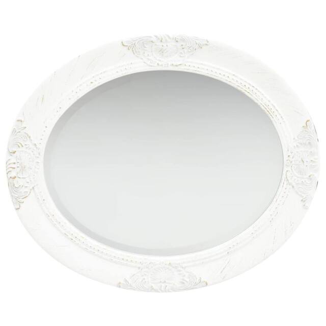 Berkfield Home Wall Mirror Baroque Style 50x60 cm White - image 1