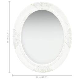 Berkfield Home Wall Mirror Baroque Style 50x60 cm White - thumbnail 6