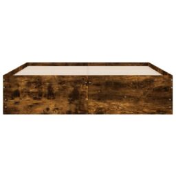Berkfield Home Bed Frame with Drawers without Mattress Smoked Oak 120x190 cm Small Double in Brown - thumbnail 6