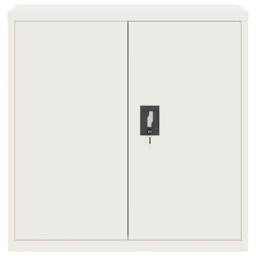 Berkfield Home File Cabinet White 90x40x90 cm Steel - Size: 90 x 40 x 90 cm - thumbnail 3