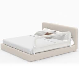 CASART Foldable Toddler Bed Rail 178 cm Long Adjustable Baby Bed Rail Guard in White - thumbnail 4
