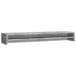 Berkfield Home Monitor Stand Concrete Grey 100x24x13 cm Engineered Wood - Size: 100 x 24 x 13 cm - thumbnail 2