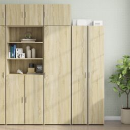 Berkfield Home Wall Cabinet Sonoma Oak 50x42.5x40 cm Engineered Wood in Brown - thumbnail 3