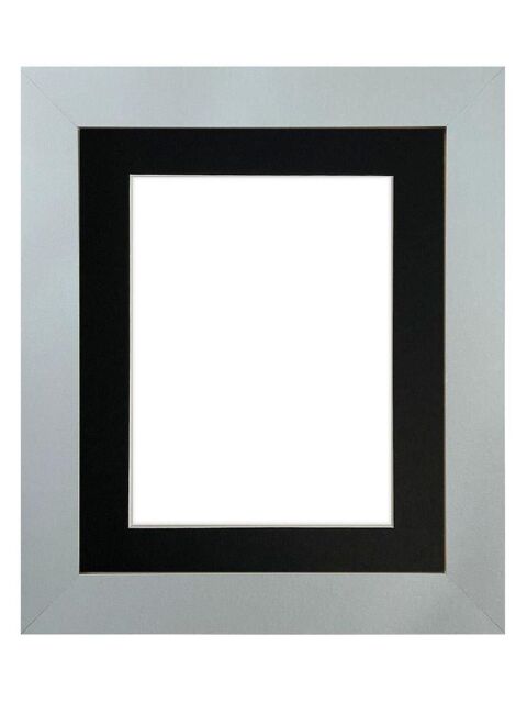 Frames & Mirrors 4U Metro Light Grey Frame with Black Mount for Image Size 14 x 11 Inch - image 1