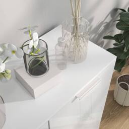 Wyld Haus High Gloss White 5 Shelf Shoe Storage Cupboard - thumbnail 7